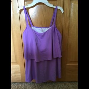 Women’s Lands End Swim Top With Bra